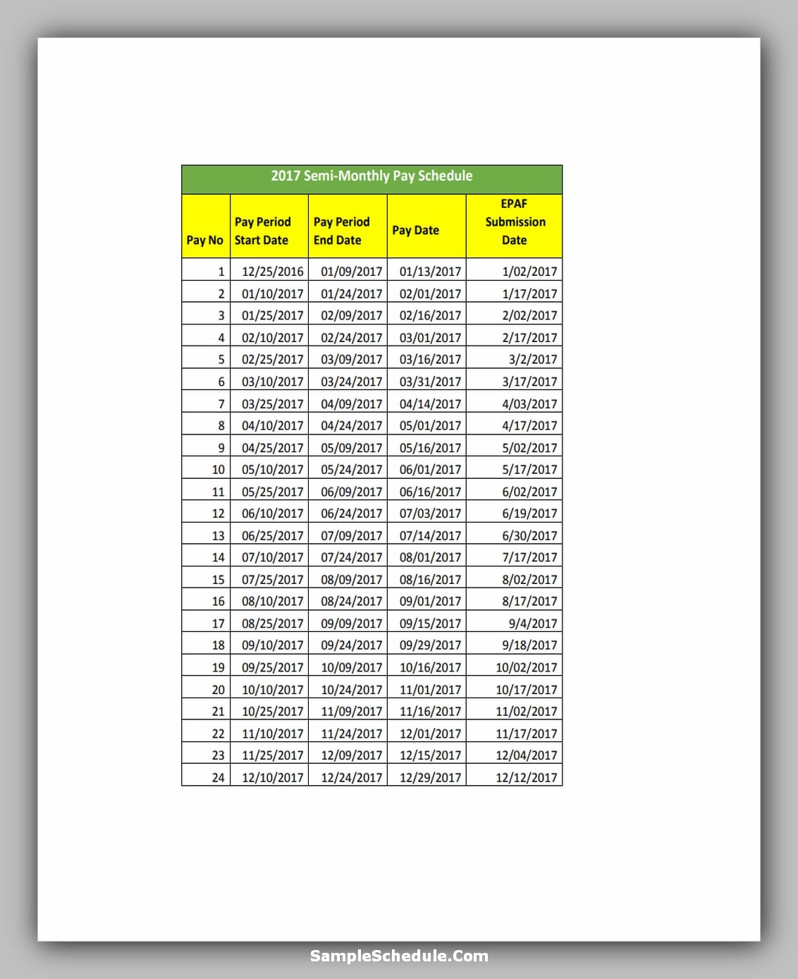 10+ Amazing Payroll Schedule Template