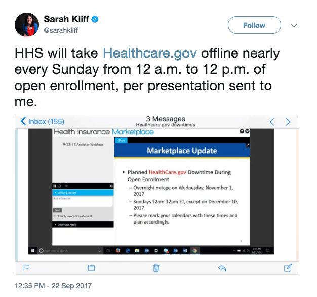 Healthcare.gov To Go Down For Maintenance During Open