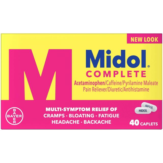 Midol Complete Menstrual Pain Relief Caplets with ...