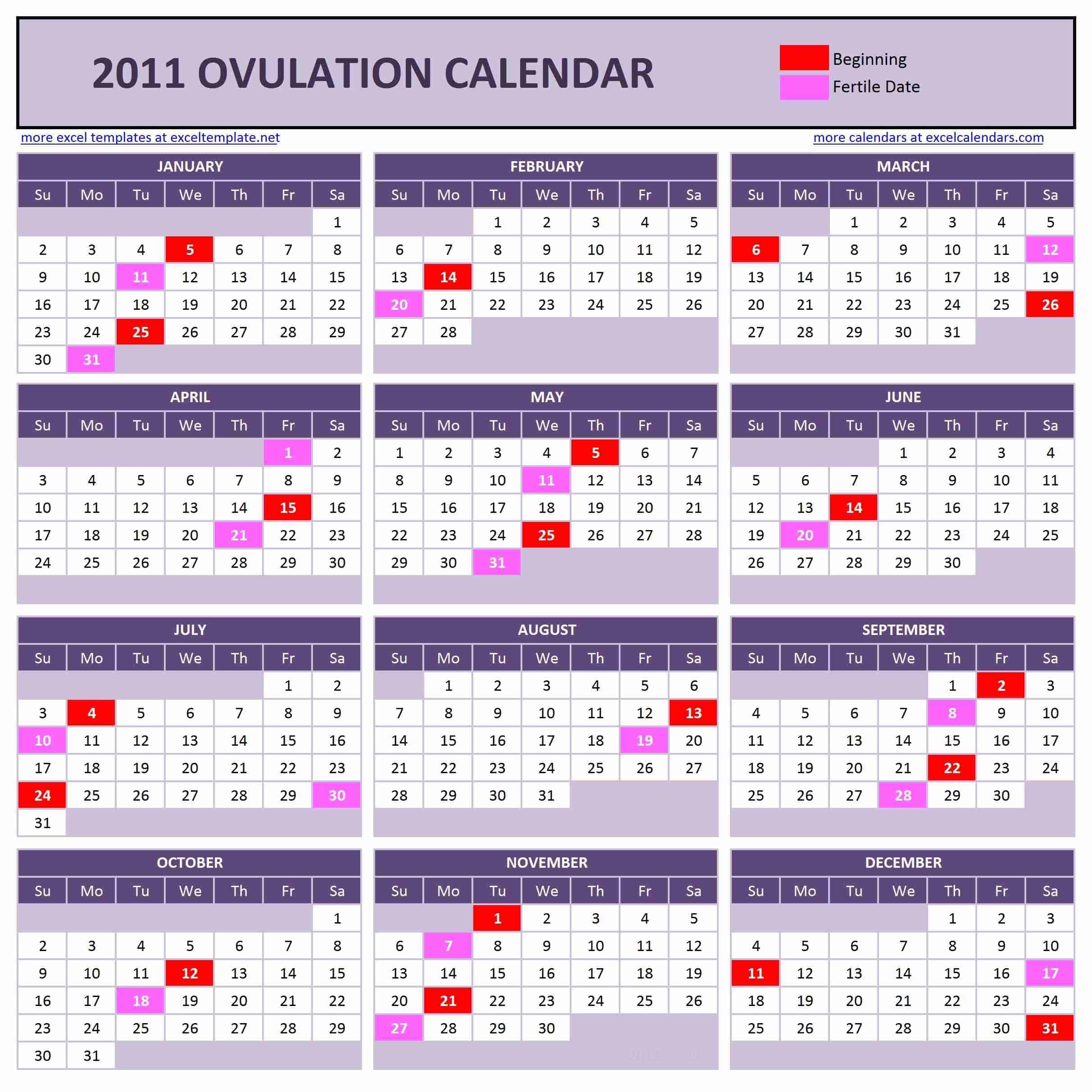 Ovulation Calendar 3 Week Cycle